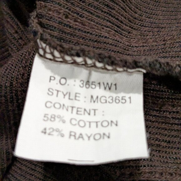 Perry Ellis Men's Lightweight Mock Turtleneck Sweater, XL, Brown, Cotton Rayon - Picture 10 of 11